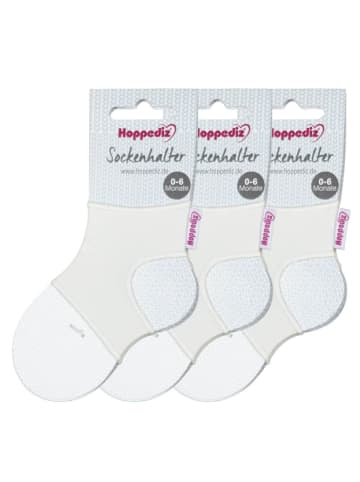 Hoppediz Babysocken Sockenhalter in 3-er Set creme