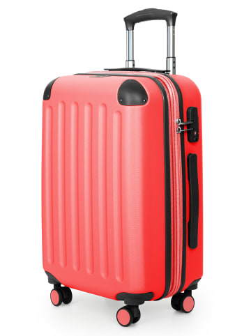 Hauptstadtkoffer Spree - Koffer Handgepäck Bordgepäck Trolley 55 x 36 x 21 cm erweiterbar max. 42 L, TSA in Korall