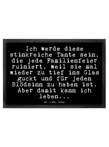 Mr. & Mrs. Panda Fußmatte Ich werde diese stinkreiche... mit Spruch in Schwarz