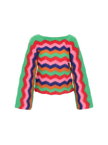 IZIA Sweater in blue multicolor