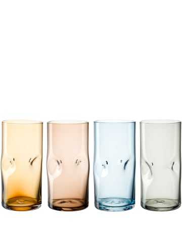LEONARDO Trinkglas VESUVIO 330 ml 4er-Set farbig sortiert