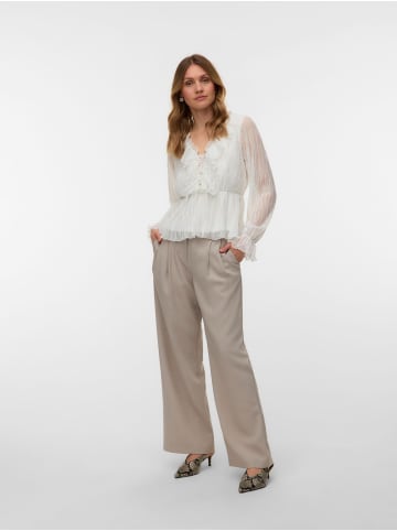 Vero Moda Plissiertes Top in Snow White