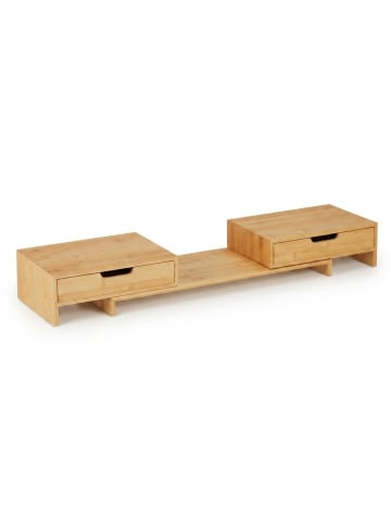 relaxdays Monitorständer in Natur - (B)107 x (H)11 x (T)22 cm