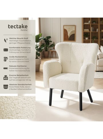 tectake Sessel Vänersborg, 72 x 71 x 92 cm, creme