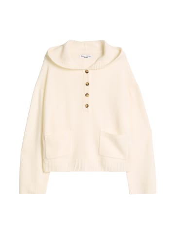 Marc O'Polo DENIM Merino-Strick-Hoodie oversize in White Blush