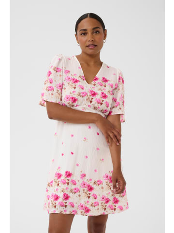 Kaffe Kleid KArosine Tight fit in White Rose Border Flower