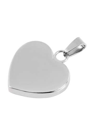 Adeliás Damen Anhänger – Herz Herzanhänger aus Edelstahl in silber