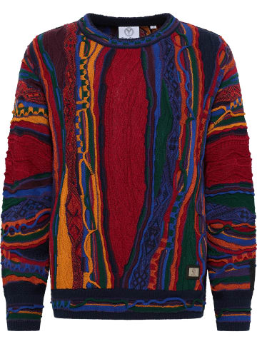 Carlo Colucci Strickpullover De Prezzo in Navy / Rot