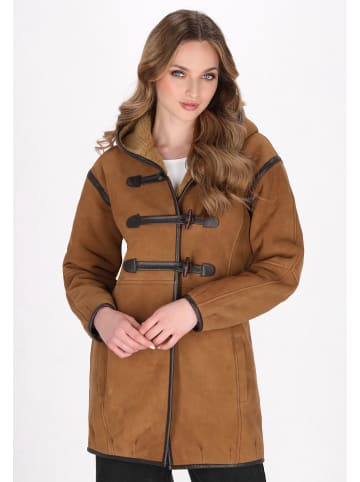 DreiMaster Women Coat in cognac brown