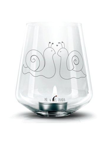 Stumpenkerzenhalter Schnecken Liebe ohne Spruch in Transparent
