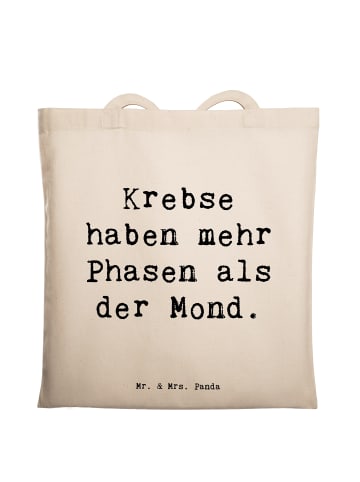 Mr. & Mrs. Panda Tragetasche Spruch Krebs Phasen mit Spruch in Creme