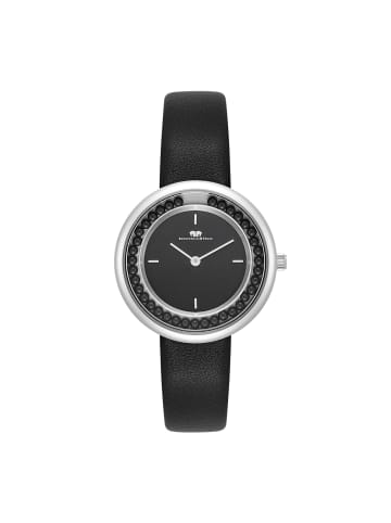 Rhodenwald & Söhne Quarzuhr Pearl Echtleder in schwarz