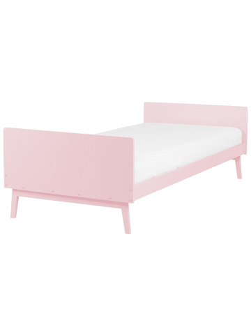 Beliani 2-tlg Einzelbett BONNAC in Rosa