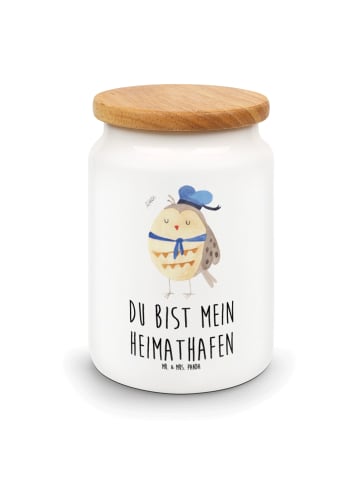 Mr. & Mrs. Panda Frischhaltedose Eule Matrose mit Spruch in Weiß