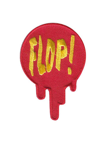 Catch the Patch Flop! KlecksApplikation Bügelbild inRot