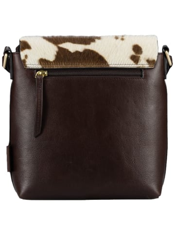 Jost Handtasche Furry Cow Shoulder Bag S in Brown