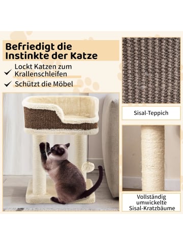 COSTWAY Kratzbaum Klein in Beige