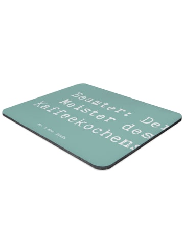 Mr. & Mrs. Panda Mousepad Spruch Beamter Kaffeemeister mit Spruch in Meeresbrise