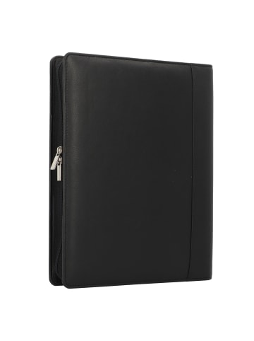 Alassio Monza Schreibmappe Leder 34 cm in schwarz
