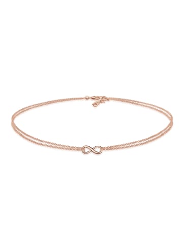 Elli Halskette 925 Sterling Silber Infinity in Rosegold