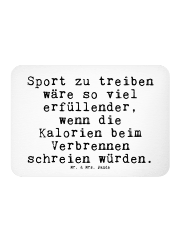 Mr. & Mrs. Panda Kühlschrankmagnet Sport zu treiben wäre... mit ... in Weiß