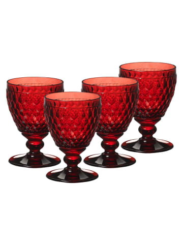 Villeroy & Boch 4er Set Weißweingläser Boston Coloured 230 ml in Rot