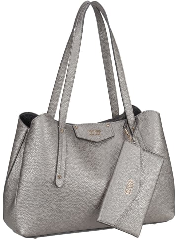 Guess Shopper Eco Brenton Girlfriend Satchel in Pewter