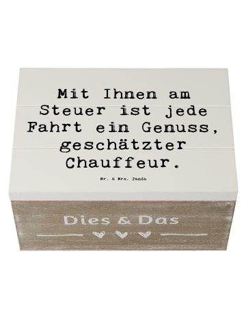 Mr. & Mrs. Panda Box Spruch Chauffeur Genussfahrt mit Spruch in Weiß
