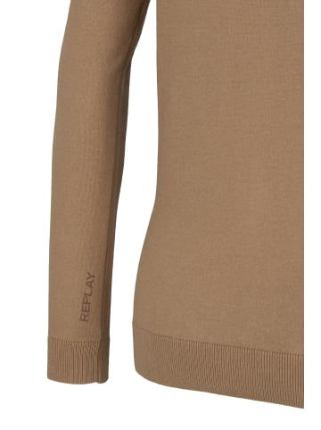 Replay Elastischer Rollkragenpullover - Hyperflex in braun