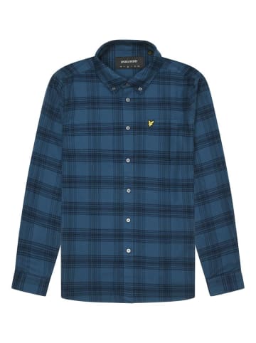 Lyle & Scott Langarmhemd in Dunkelblau/Dunkles Denim
