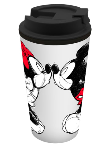 Geda Labels Coffee to go Becher Mickey Kiss Sketch rot in Rot - 400 ml