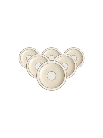 Villeroy & Boch 6er Set Espressountertassen Ivoire ø 13 cm in weiß-gold