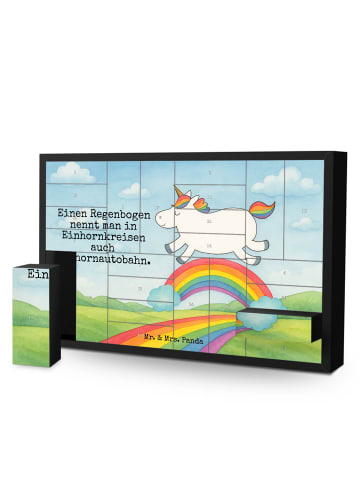 Mr. & Mrs. Panda Adventskalender Einhorn Regenbogen Design mit S... in Weiß