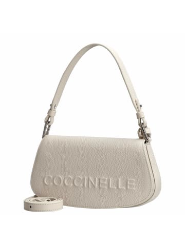 COCCINELLE Myrtha Maxi Log - Schultertasche 24 cm (noir) in weiß