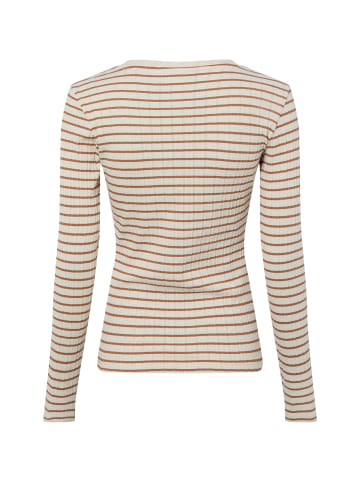 Vila Langarmshirt VIAmeline in ecru braun - 0002