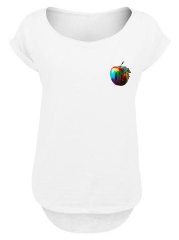 F4NT4STIC Long Cut T-Shirt Colorfood Collection - Rainbow Apple in weiß