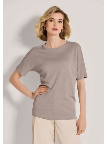 MADELEINE Glamouröses Stretch-Oberteil in cappuccino