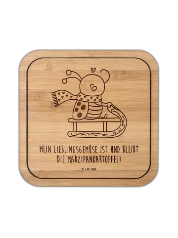 Mr. & Mrs. Panda gläseruntersetzer Smörle Rodeln mit Spruch in Transparent