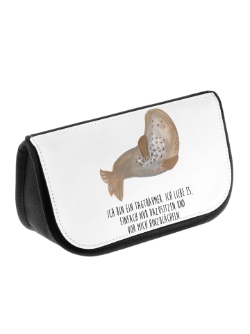 Mr. & Mrs. Panda Make-Up Tasche Robbe Lachen mit Spruch in Weiß