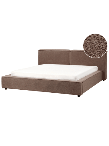 Beliani Doppelbett LINARDS in Braun - (W) 230 x (H) 88 x (L) 242 cm