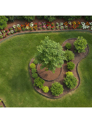 relaxdays Rasenkante in Silber - 10 m