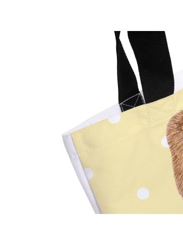 Mr. & Mrs. Panda Tote Bag Igel Grillen mit Spruch in Gelb Pastell