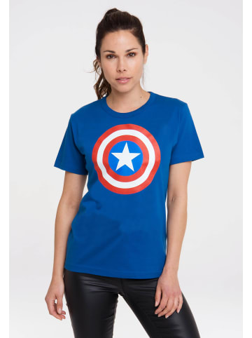 Logoshirt T-Shirt Captain America in blau