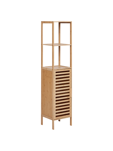 Beliani Badezimmerregal OWASSO in Braun - (W) 32 x (H) 145 x (L) 30 cm