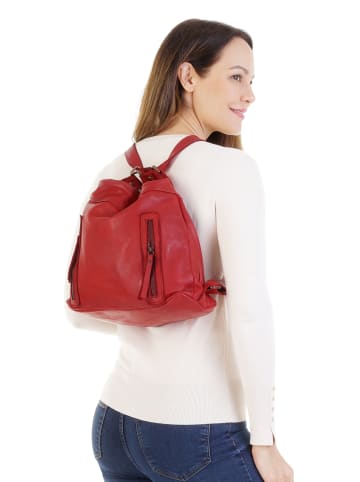 Samantha Look Shopper echt Leder in rot