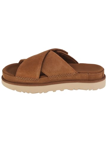 UGG UGG Goldenstar Cross Slide in Braun