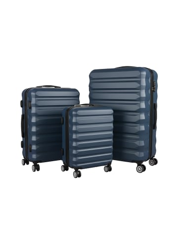 relaxdays 3-tlg. Kofferset in Dunkelblau