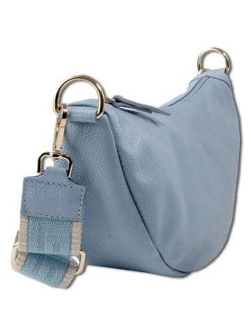 Toscanto Leder Umhängetasche, Citytasche Toscanto Tasche hellblau ca. 33cm
