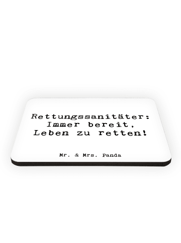 Mr. & Mrs. Panda Kühlschrankmagnet Spruch Rettungssanitäter Held... in Weiß