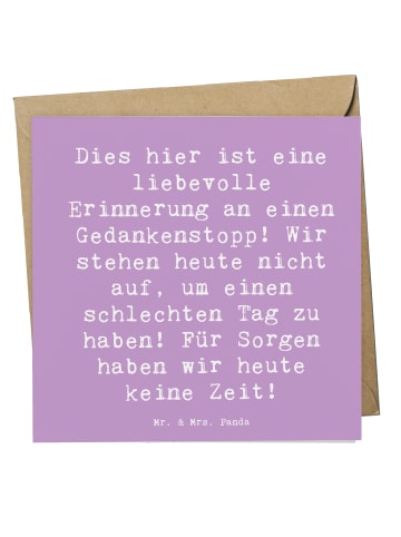 Mr. & Mrs. Panda Faltkarte Spruch Freude Erleben mit Spruch in Lavendeltraum